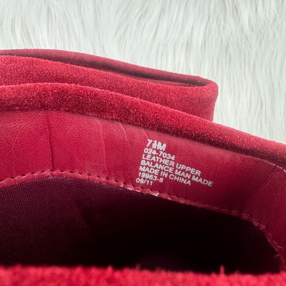 Women's St Johns Bay Jamie Suede Slouchy Mid Calf Bootie Shoes Size 7.5 Burgundy - Picture 12 of 13